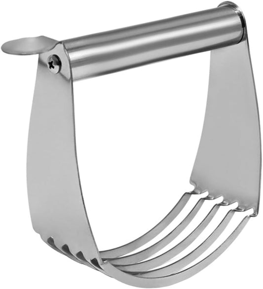 Stainless Steel Dough Blender and Pastry Cutter with Handle Portable Kitchen Baking Tool for Mixing Bread and Pie Dough for Home Use