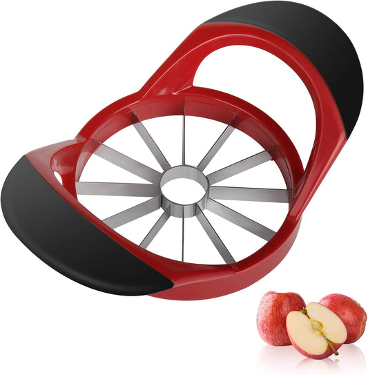 Apple Cutter, Apple Corer and Slicer - 4.72 Inch Apple Slicer | Stainless Steel Apple Corer Tool with 12 Super Sharp Blades, lightweight Apple Slicer and Corer with Anti-slip Handle