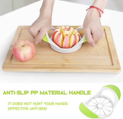 Apple Cutter, Apple Corer and Slicer - 4.72 Inch Apple Slicer | Stainless Steel Apple Corer Tool with 12 Super Sharp Blades, lightweight Apple Slicer and Corer with Anti-slip Handle