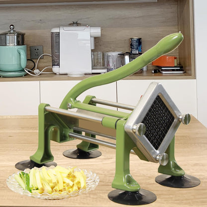 Commercial French Fry Cutter Stainless Steel Potato Cutter with 3/8&1/4&1/2 Inch Blade French Fries Cutter Manual Potatoes Cutting Machine with Suction Feet for Potato Carrot Yam Cucumbers