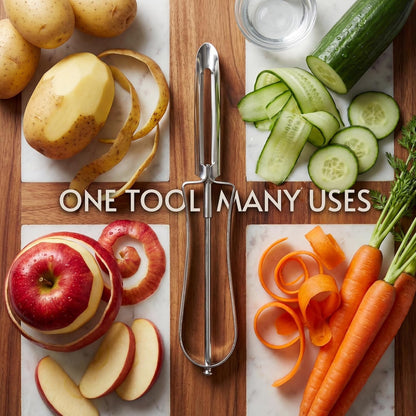 Stainless Steel Vegetable Peeler, Ergonomic Swivel Blade Potato Peeling Tool