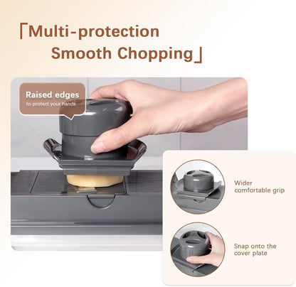 Professional Multifunctional Vegetable Chopper Pro Food Chopper with Food Storage Containers, Mandoline Slicer Onion Dicer Fruit Cutter, Kitchen Gadgets and Home Essentials(7 in 1, Black)