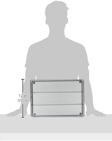 Expandable Steel Mesh Drawer Organizer, 7 Compartments, Silver, Adjustable 11.5 to 20 Inches Wide