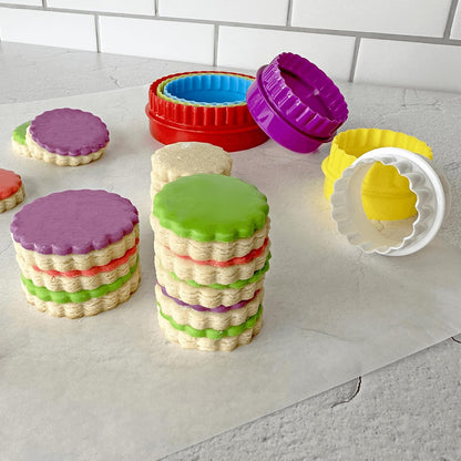 Round, Set of 6 Cookie & Biscuit Cutter Set, Sizes, Colors may vary