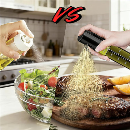 oil sprayer for cooking,olive oil sprayer100ml Light-Blocking Glass, Silver | Portion control mist for air fryer, salad, BBQ, refillable & reusable, fine mist olive oil kitchen sprayer, anti-drip