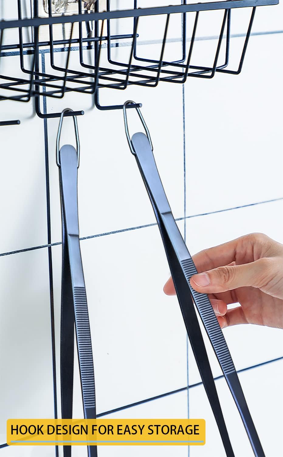 2 Pcs 12-Inch Kitchen Tweezers Fine Tweezer Tongs, Extra-Long Stainless Steel Cooking Tweezers (Silver)