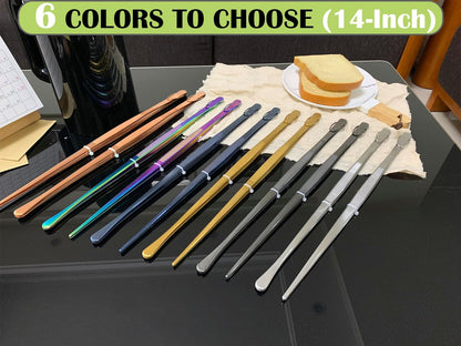 2 Pcs 12-Inch Kitchen Tweezers Fine Tweezer Tongs, Extra-Long Stainless Steel Cooking Tweezers (Silver)