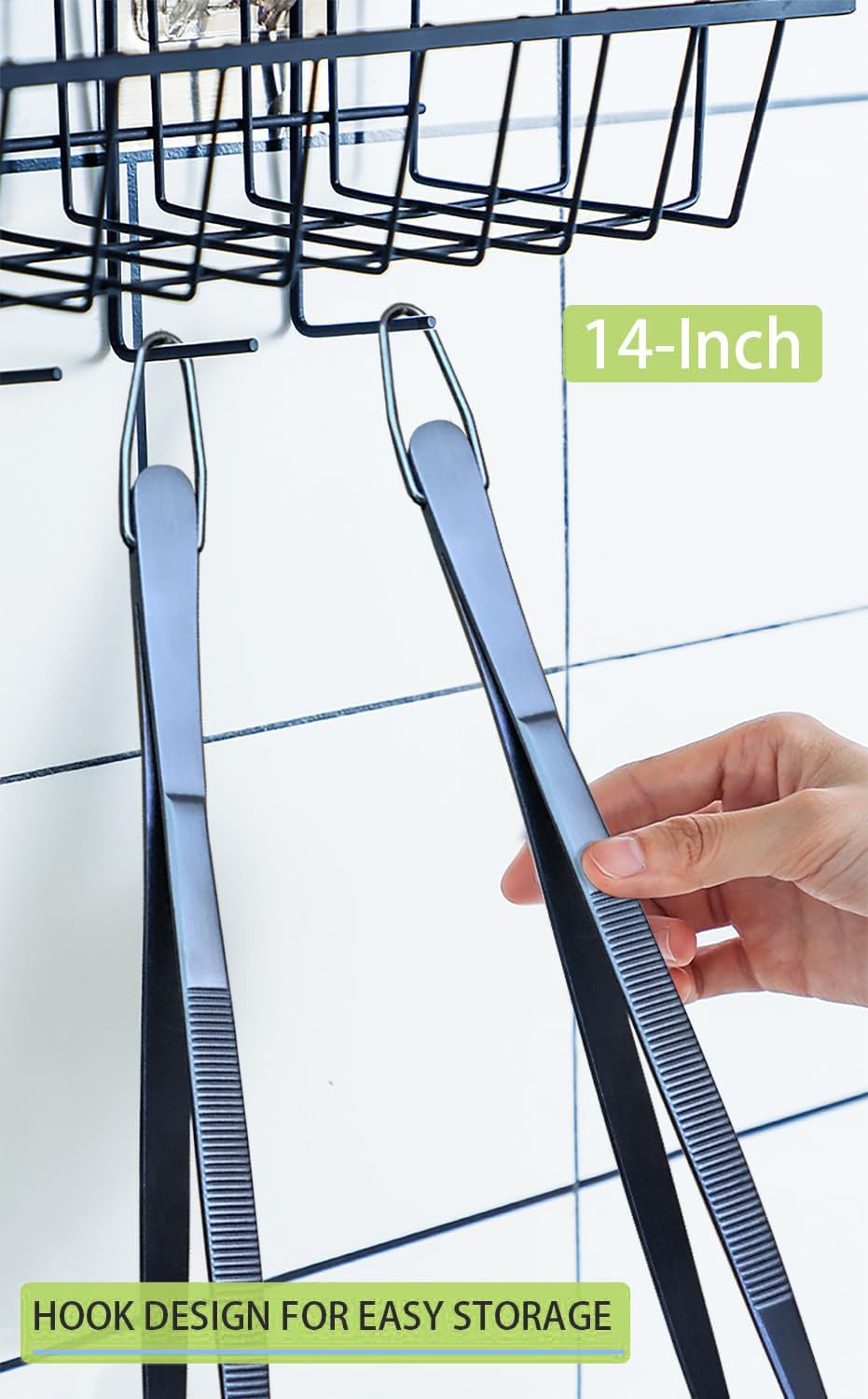 2 Pcs 12-Inch Kitchen Tweezers Fine Tweezer Tongs, Extra-Long Stainless Steel Cooking Tweezers (Silver)