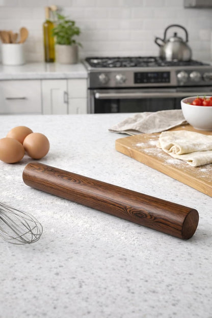 10.6 Inch Straight Rolling Pin – Smooth & Balanced Cute Wooden Dough Roller for Baking and Pastry