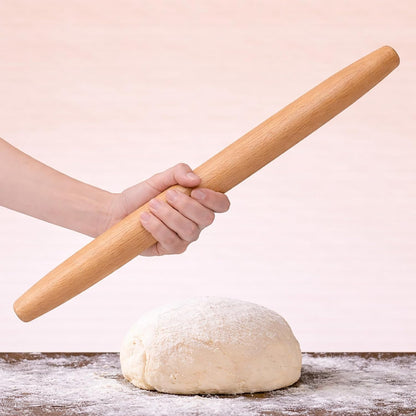 10.6 Inch Straight Rolling Pin – Smooth & Balanced Cute Wooden Dough Roller for Baking and Pastry