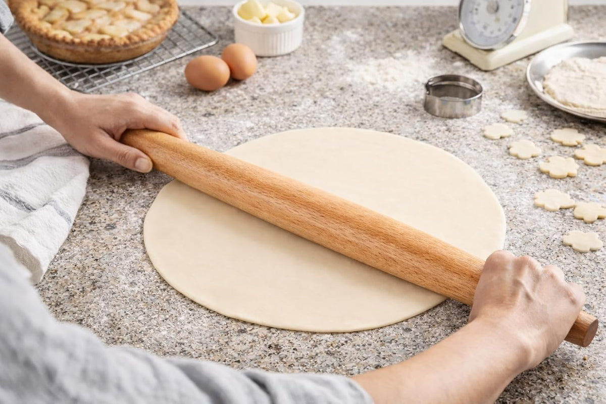 10.6 Inch Straight Rolling Pin – Smooth & Balanced Cute Wooden Dough Roller for Baking and Pastry