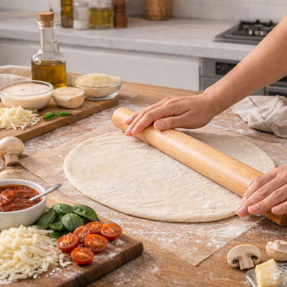 10.6 Inch Straight Rolling Pin – Smooth & Balanced Cute Wooden Dough Roller for Baking and Pastry
