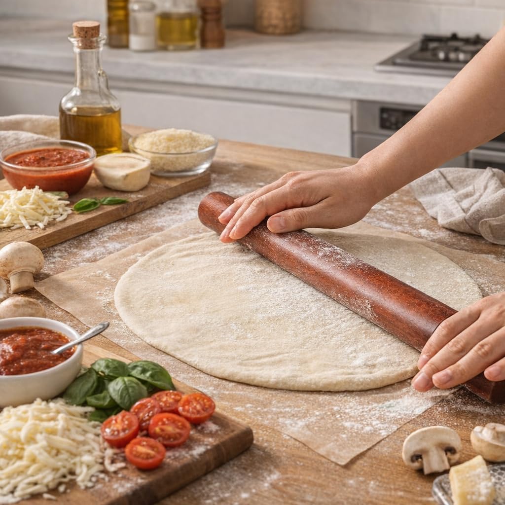 10.6 Inch Straight Rolling Pin – Smooth & Balanced Cute Wooden Dough Roller for Baking and Pastry