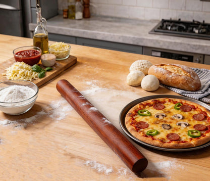 10.6 Inch Straight Rolling Pin – Smooth & Balanced Cute Wooden Dough Roller for Baking and Pastry