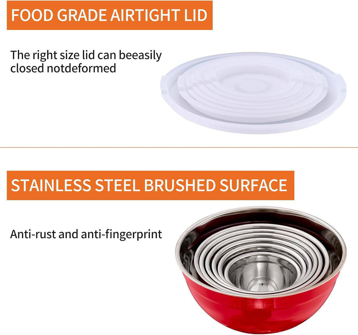 Gold Mixing Bowls With Airtight Lids,Stainless Steel Bowl,Salad Bowls 7 Piece Colorful Nesting Bowl Gold Kitchen Accessories,Size 7,3.6,2.7,2.1,1.5,1.1,0.8QT Stackable Design