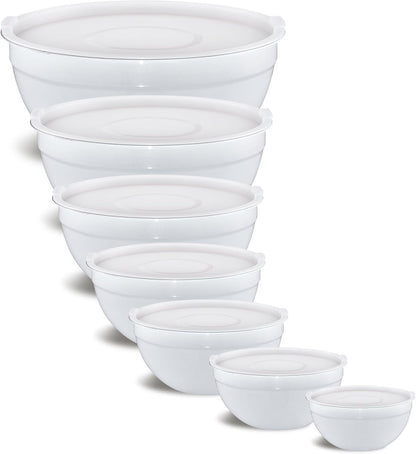Gold Mixing Bowls With Airtight Lids,Stainless Steel Bowl,Salad Bowls 7 Piece Colorful Nesting Bowl Gold Kitchen Accessories,Size 7,3.6,2.7,2.1,1.5,1.1,0.8QT Stackable Design