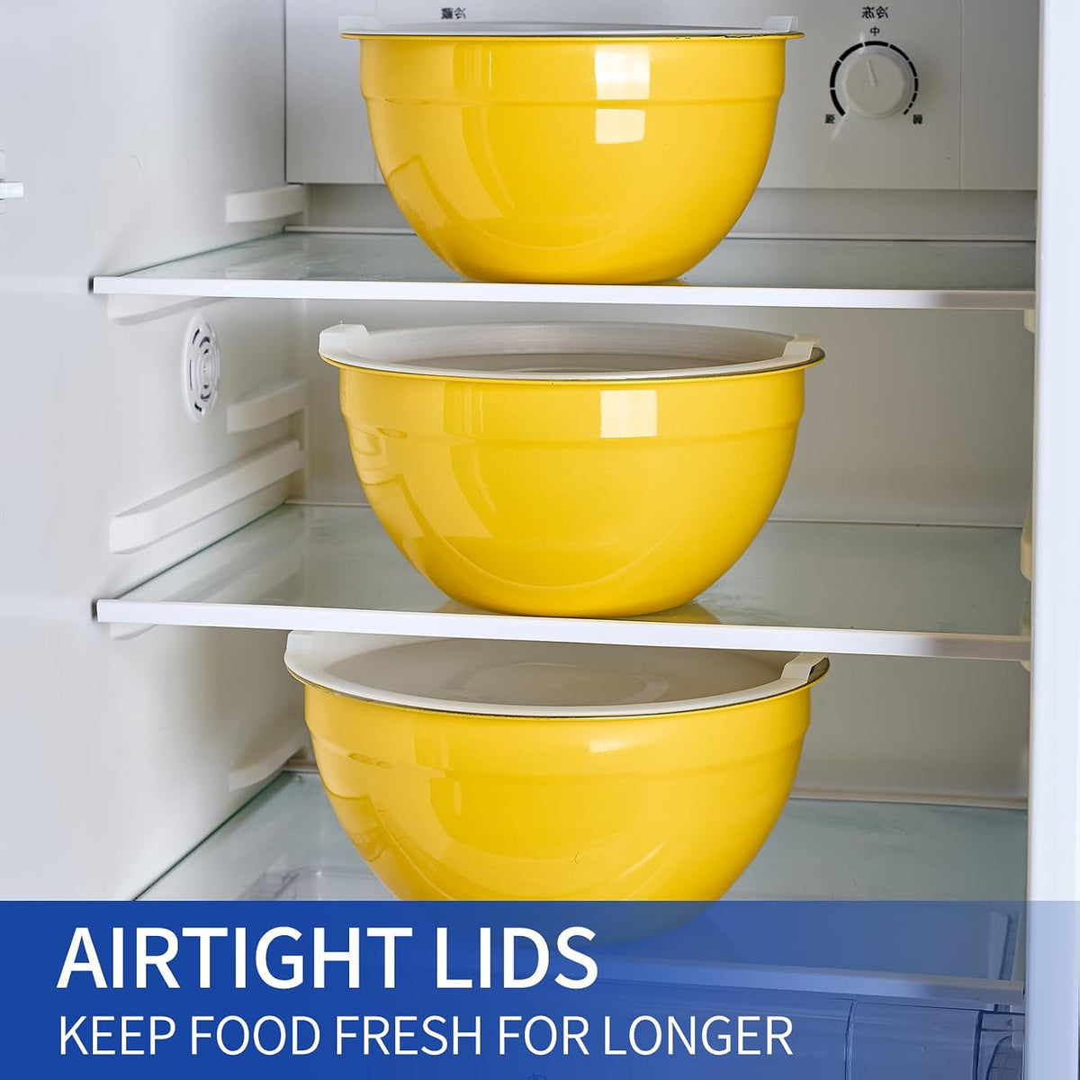 Gold Mixing Bowls With Airtight Lids,Stainless Steel Bowl,Salad Bowls 7 Piece Colorful Nesting Bowl Gold Kitchen Accessories,Size 7,3.6,2.7,2.1,1.5,1.1,0.8QT Stackable Design