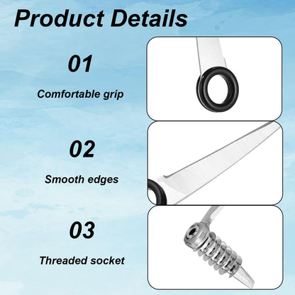 2pcs Vegetable Spiral Cutters & 1pcs V-Shaped Veggies Peeler Spiralizer Tool, Stainless Steel Manual Spiral Practical Kitchen Knife Set Accessories for Cucumber Potato Carrot Fruits (Silver)