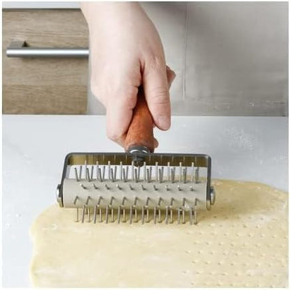 Stainless Steel Pizza Dough Roller Docker Needle Roller | Pizza Puncher Pizza Bread Pin Puncher Pizza Wheel for Pizza Cookie Pie Pastry Bread