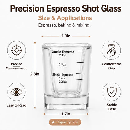 Shot Glasses Measuring Cup Set 12 Pack Square Espresso Shot Glasses Liquid Heavy Glass -Incremental Measurement 2oz Shot Glass for Bars and Home Use