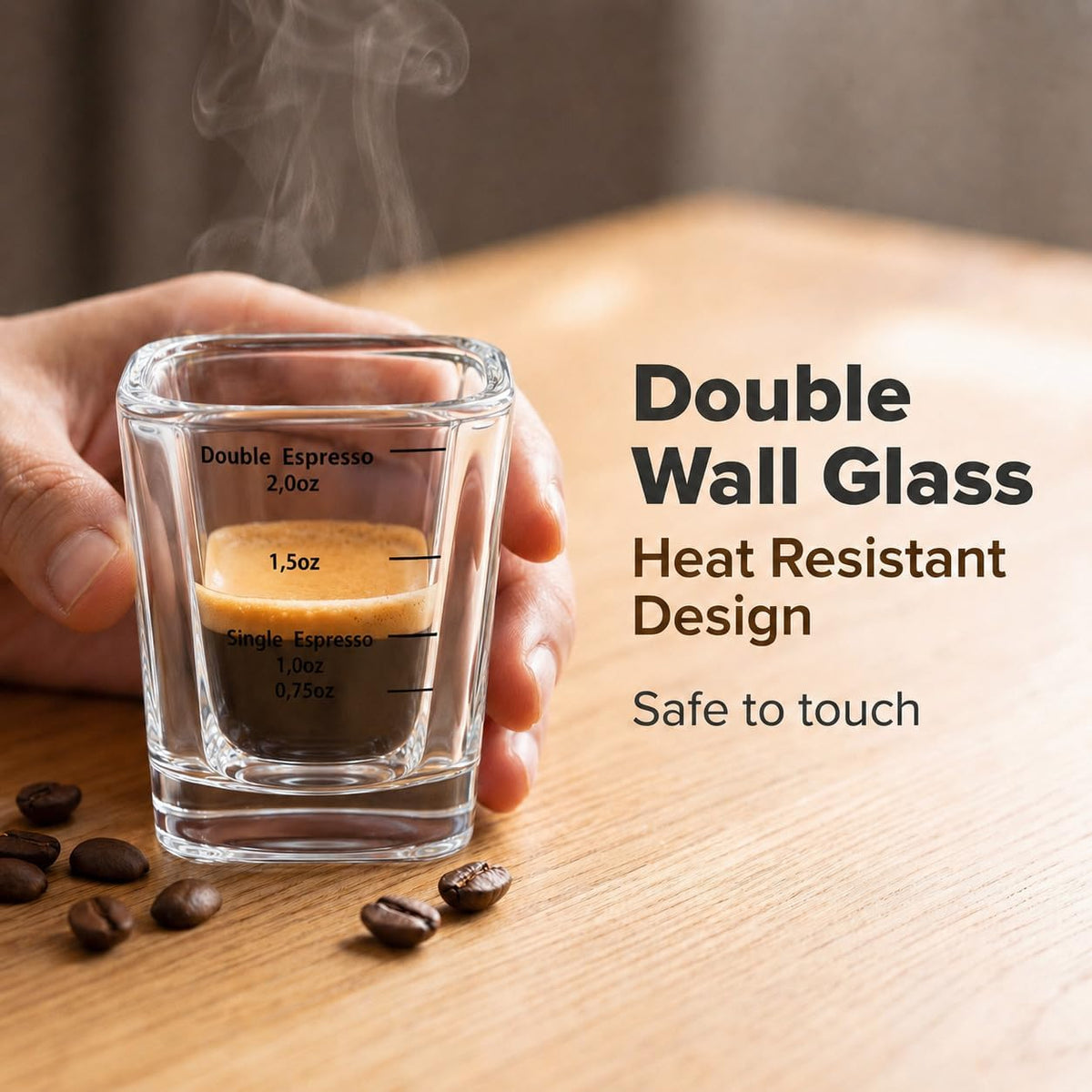 Shot Glasses Measuring Cup Set 12 Pack Square Espresso Shot Glasses Liquid Heavy Glass -Incremental Measurement 2oz Shot Glass for Bars and Home Use