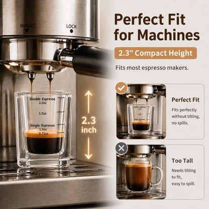 Shot Glasses Measuring Cup Set 12 Pack Square Espresso Shot Glasses Liquid Heavy Glass -Incremental Measurement 2oz Shot Glass for Bars and Home Use