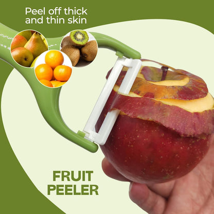 6-Pack Vegetable Peelers for Kitchen，Y Ceramic Peeler Safe Potato Peeler Set for Apple Veggie Carrot Fruit Zucchini Cucumber Peelers Bulk with Non-Slip Handle (Y)