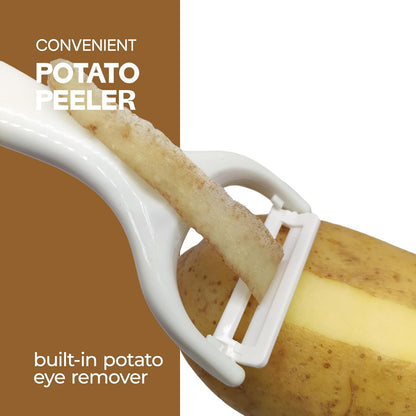6-Pack Vegetable Peelers for Kitchen，Y Ceramic Peeler Safe Potato Peeler Set for Apple Veggie Carrot Fruit Zucchini Cucumber Peelers Bulk with Non-Slip Handle (Y)