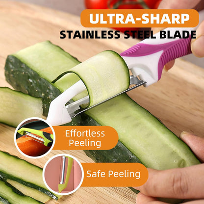 6-Pack Vegetable Peelers for Kitchen，Y Ceramic Peeler Safe Potato Peeler Set for Apple Veggie Carrot Fruit Zucchini Cucumber Peelers Bulk with Non-Slip Handle (Y)