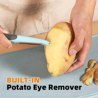 6-Pack Vegetable Peelers for Kitchen，Y Ceramic Peeler Safe Potato Peeler Set for Apple Veggie Carrot Fruit Zucchini Cucumber Peelers Bulk with Non-Slip Handle (Y)