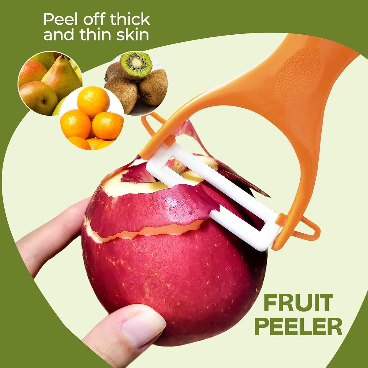 6-Pack Vegetable Peelers for Kitchen，Y Ceramic Peeler Safe Potato Peeler Set for Apple Veggie Carrot Fruit Zucchini Cucumber Peelers Bulk with Non-Slip Handle (Y)
