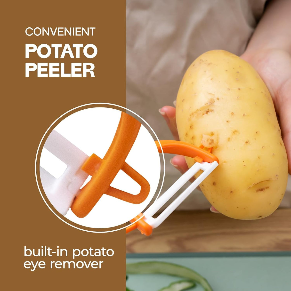 6-Pack Vegetable Peelers for Kitchen，Y Ceramic Peeler Safe Potato Peeler Set for Apple Veggie Carrot Fruit Zucchini Cucumber Peelers Bulk with Non-Slip Handle (Y)
