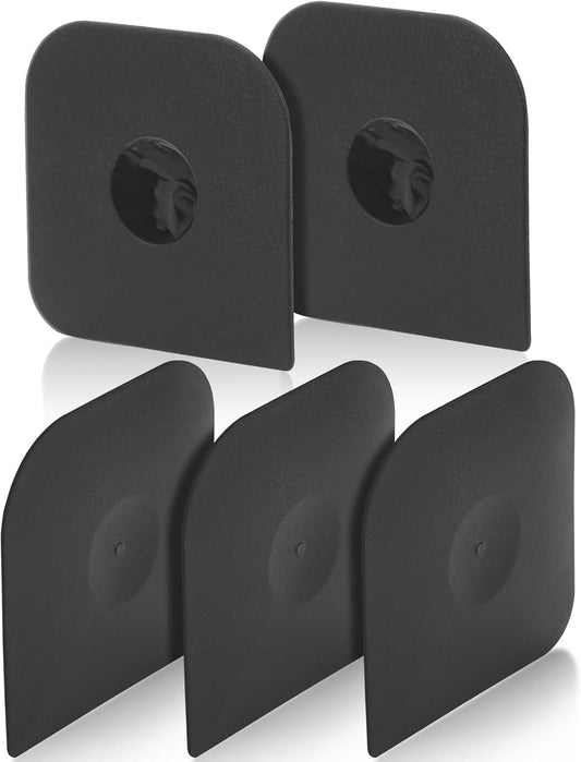 Herda Pan Scraper Pot Scraper Plastic Kitchen Scraper Tool,Food Scraper | 5pcs Dish Scraper Hard Nylon,Non-Scratch Platic Cleaning Scraper Tool for Kitchen Pan, Pot, Cast Iron,Pizza Stone (Black)