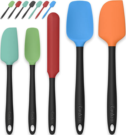 Silicone Kitchen Cooking Utensils Set, Heat Resistant, 14-Piece | Dishwasher-Safe, Food-Grade Silicone, BPA-Free, Spatulas, Spoons & Turner, Safe for Nonstick Cookware, Pure Black