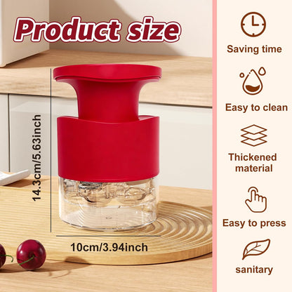 Cherry Pitter Multiple, Quick Release Multi Cherries Stoner Pitter 7-in-1, Push Button Cherry Core Pitter Tool with Splatter Protector, Pit Seed Remover for Making Jam Cherry Dishes