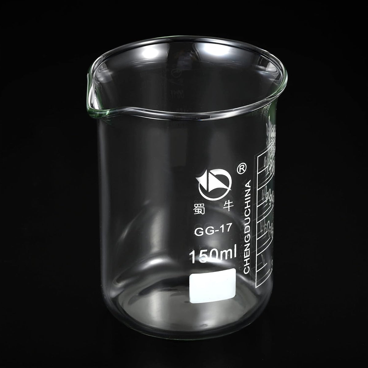 5ml Low Form Glass Beaker, 3.3 Borosilicate Glass Graduated Printed Scale Measuring Cups with Spout for Kitchen Lab Liquids Transit Boiling