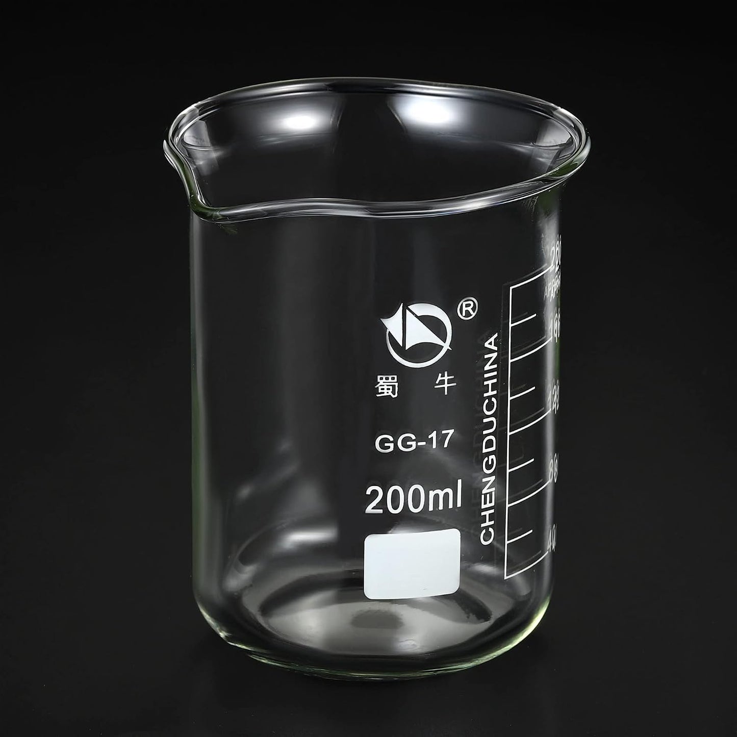 5ml Low Form Glass Beaker, 3.3 Borosilicate Glass Graduated Printed Scale Measuring Cups with Spout for Kitchen Lab Liquids Transit Boiling