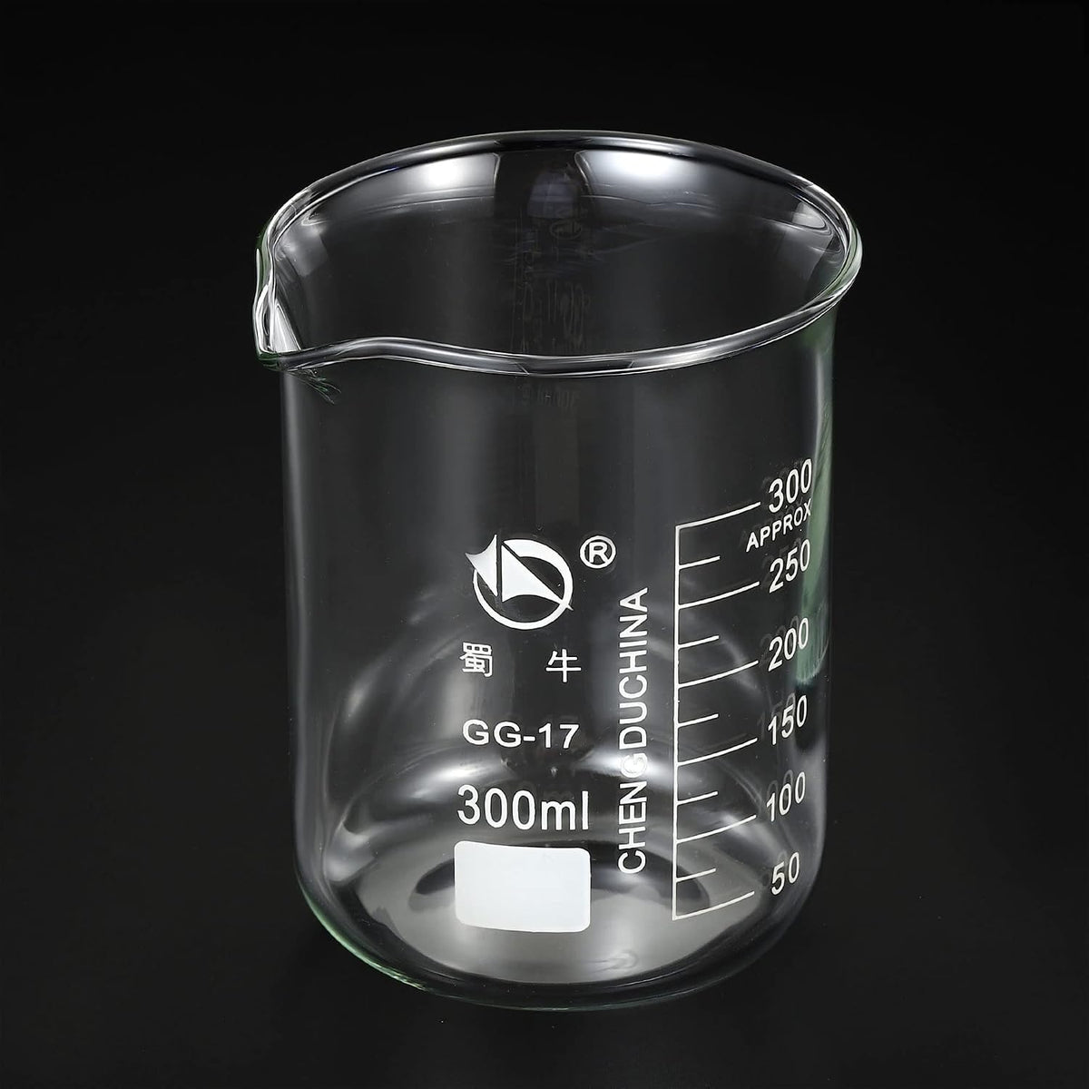5ml Low Form Glass Beaker, 3.3 Borosilicate Glass Graduated Printed Scale Measuring Cups with Spout for Kitchen Lab Liquids Transit Boiling