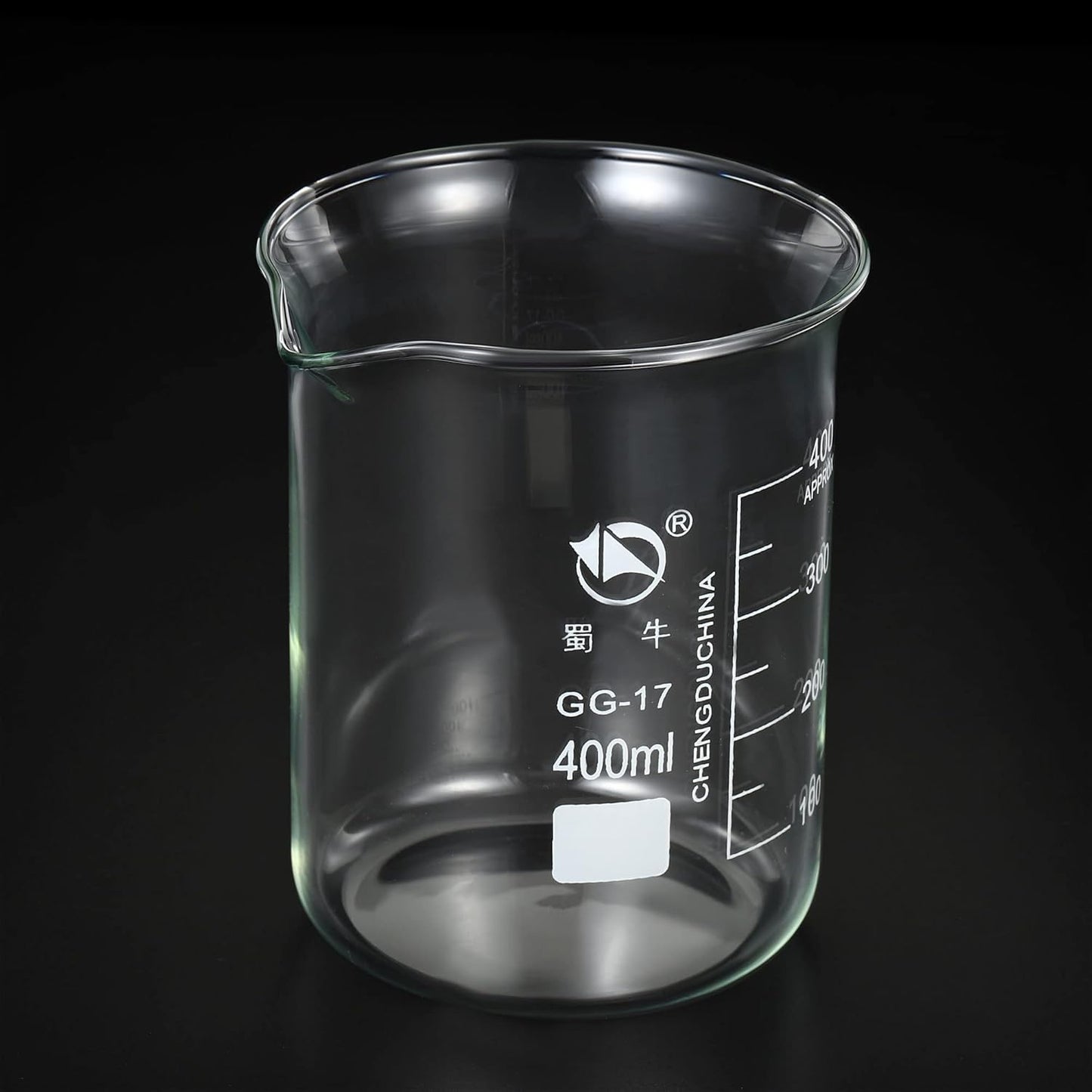 5ml Low Form Glass Beaker, 3.3 Borosilicate Glass Graduated Printed Scale Measuring Cups with Spout for Kitchen Lab Liquids Transit Boiling
