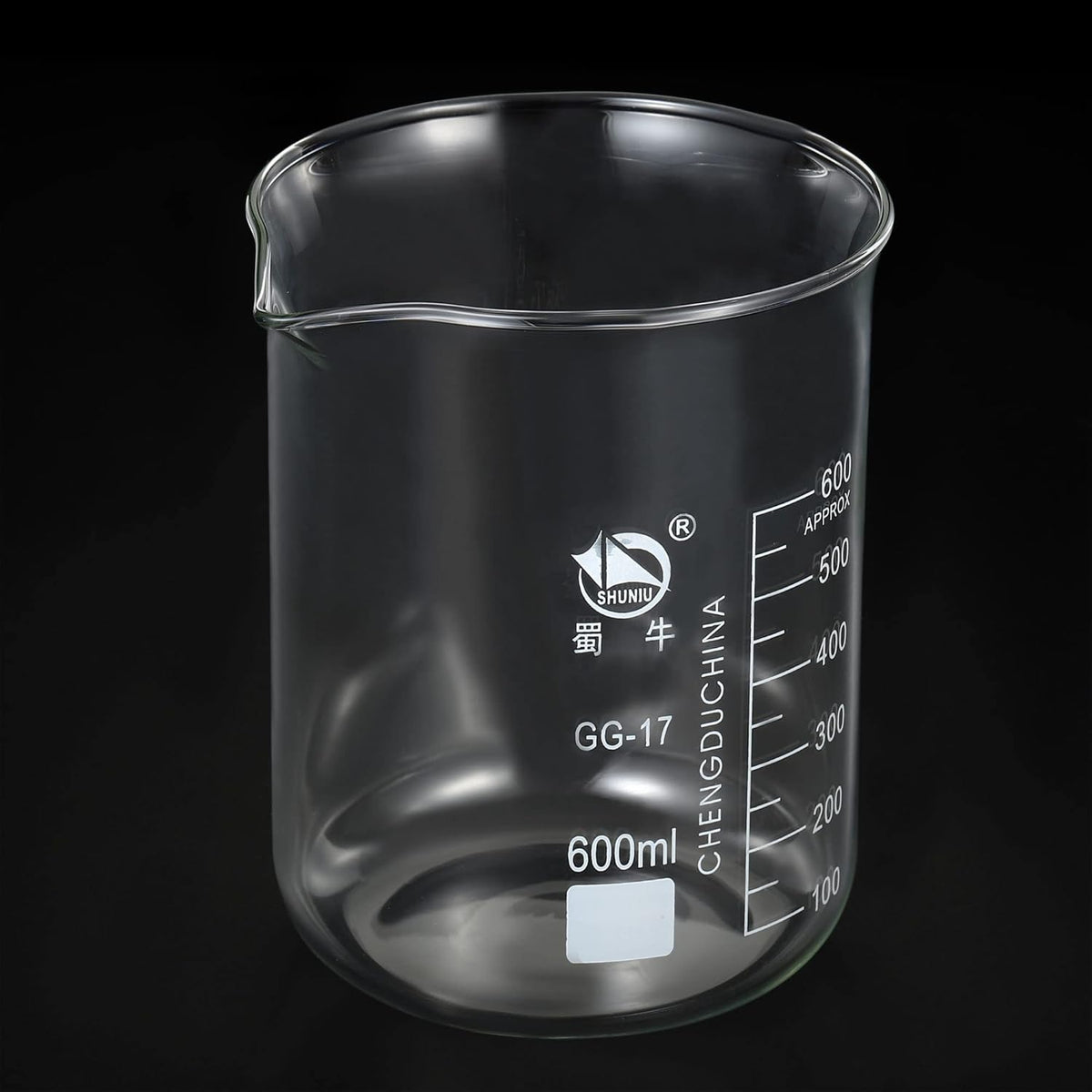 5ml Low Form Glass Beaker, 3.3 Borosilicate Glass Graduated Printed Scale Measuring Cups with Spout for Kitchen Lab Liquids Transit Boiling