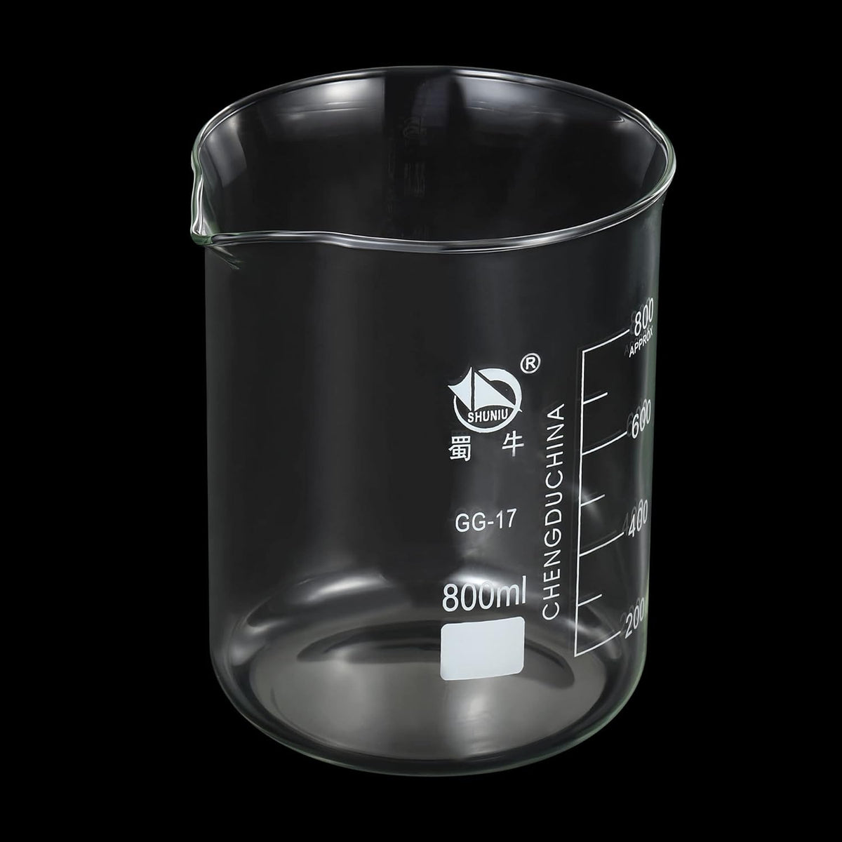 5ml Low Form Glass Beaker, 3.3 Borosilicate Glass Graduated Printed Scale Measuring Cups with Spout for Kitchen Lab Liquids Transit Boiling