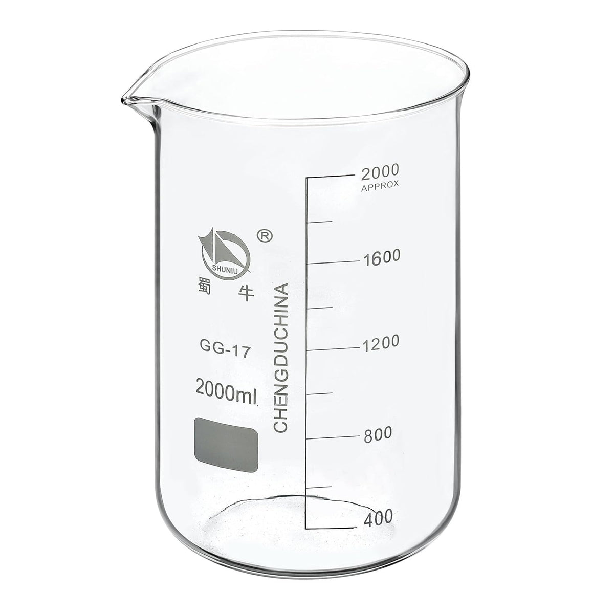 5ml Low Form Glass Beaker, 3.3 Borosilicate Glass Graduated Printed Scale Measuring Cups with Spout for Kitchen Lab Liquids Transit Boiling