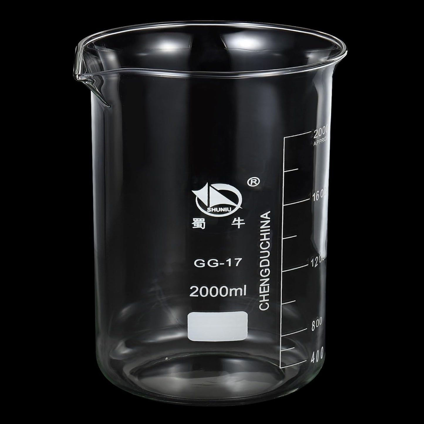 5ml Low Form Glass Beaker, 3.3 Borosilicate Glass Graduated Printed Scale Measuring Cups with Spout for Kitchen Lab Liquids Transit Boiling