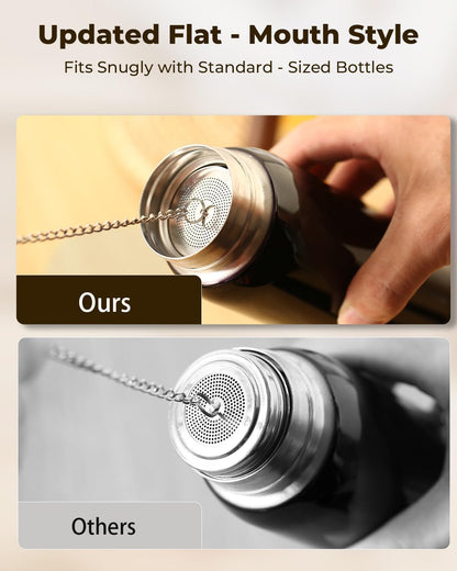 Tea Infusers, Extra Fine Mesh Tea Strainers for Loose Tea, Updated Slim Threaded Lid & 304 Stainless Steel, Filter Bags Diffusers, Loose Leaf Tea Steeper for Brew Tea Spices & Seasonings
