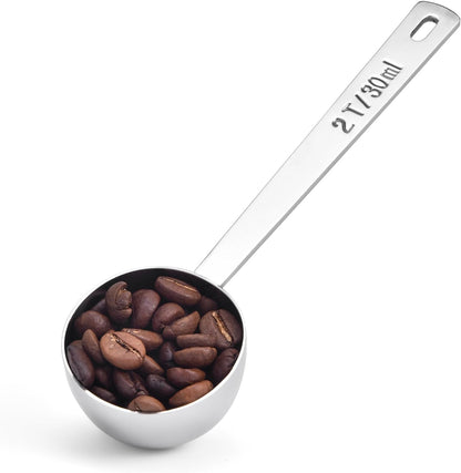 5.98in Long Handle Coffee Scoop for Ground Coffee, 2Tbsp/30ml