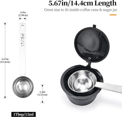 5.98in Long Handle Coffee Scoop for Ground Coffee, 2Tbsp/30ml