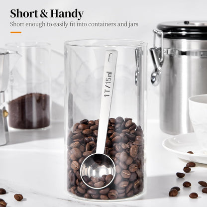 5.98in Long Handle Coffee Scoop for Ground Coffee, 2Tbsp/30ml