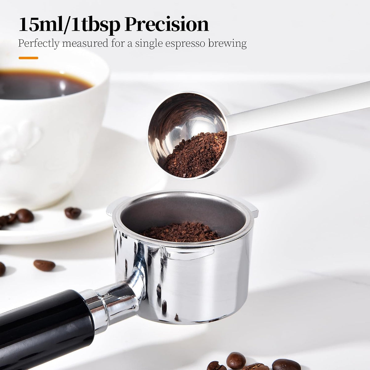 5.98in Long Handle Coffee Scoop for Ground Coffee, 2Tbsp/30ml