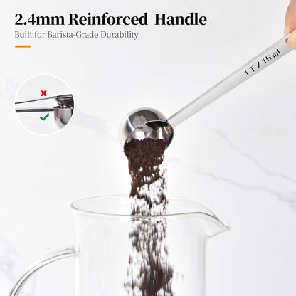 5.98in Long Handle Coffee Scoop for Ground Coffee, 2Tbsp/30ml
