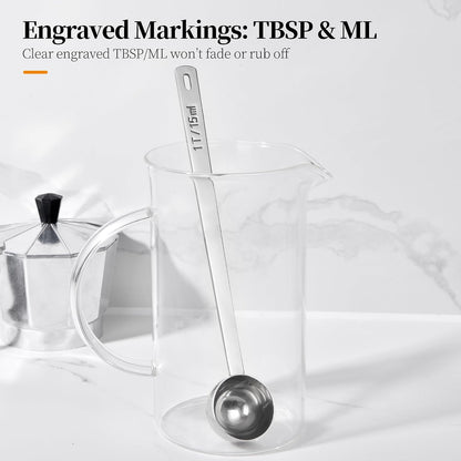 5.98in Long Handle Coffee Scoop for Ground Coffee, 2Tbsp/30ml